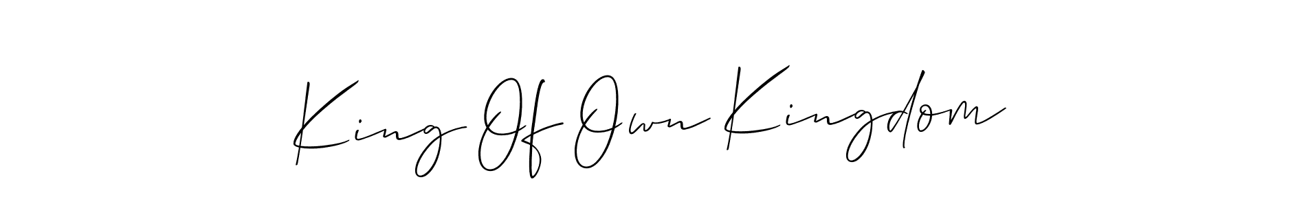 Similarly Allison_Script is the best handwritten signature design. Signature creator online .You can use it as an online autograph creator for name King Of Own Kingdom. King Of Own Kingdom signature style 2 images and pictures png