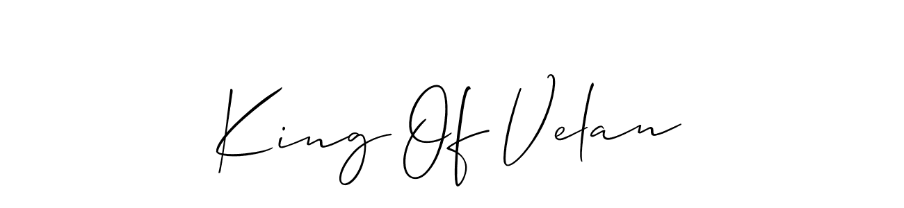 King Of Velan stylish signature style. Best Handwritten Sign (Allison_Script) for my name. Handwritten Signature Collection Ideas for my name King Of Velan. King Of Velan signature style 2 images and pictures png