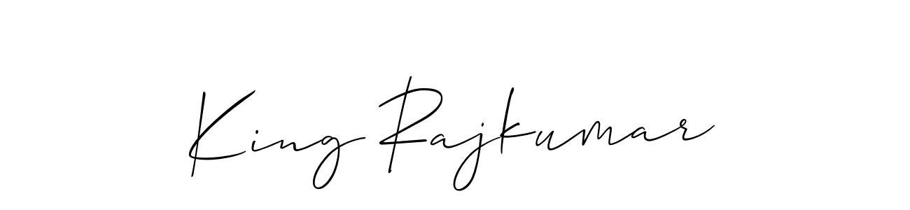 How to make King Rajkumar signature? Allison_Script is a professional autograph style. Create handwritten signature for King Rajkumar name. King Rajkumar signature style 2 images and pictures png