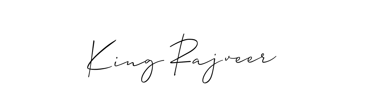 if you are searching for the best signature style for your name King Rajveer. so please give up your signature search. here we have designed multiple signature styles  using Allison_Script. King Rajveer signature style 2 images and pictures png