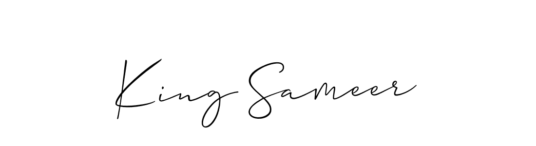 How to Draw King Sameer signature style? Allison_Script is a latest design signature styles for name King Sameer. King Sameer signature style 2 images and pictures png