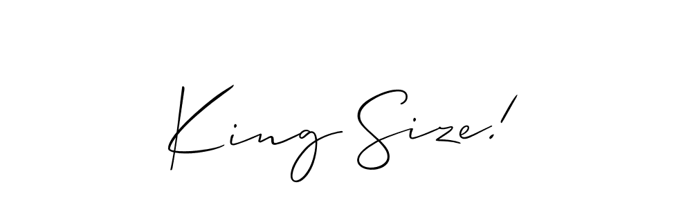 How to make King Size! signature? Allison_Script is a professional autograph style. Create handwritten signature for King Size! name. King Size! signature style 2 images and pictures png