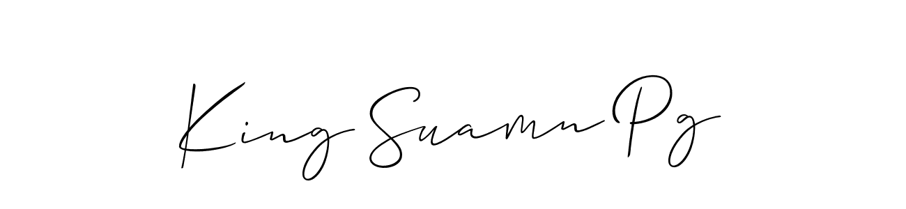 See photos of King Suamn Pg official signature by Spectra . Check more albums & portfolios. Read reviews & check more about Allison_Script font. King Suamn Pg signature style 2 images and pictures png