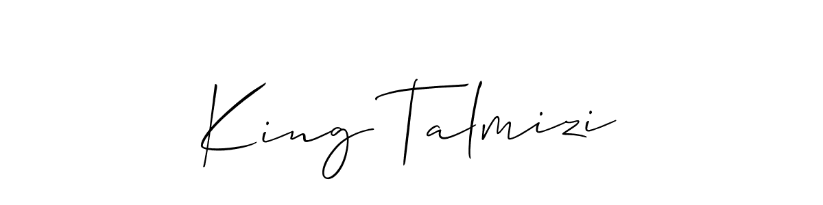 It looks lik you need a new signature style for name King Talmizi. Design unique handwritten (Allison_Script) signature with our free signature maker in just a few clicks. King Talmizi signature style 2 images and pictures png