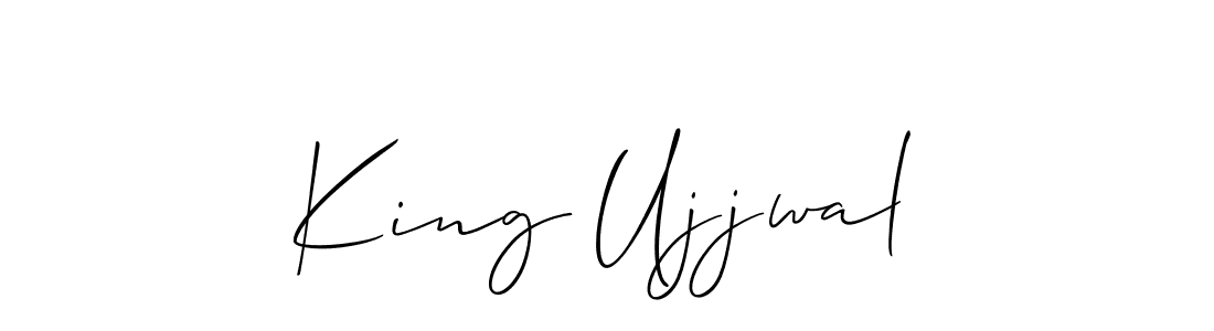 Make a short King Ujjwal signature style. Manage your documents anywhere anytime using Allison_Script. Create and add eSignatures, submit forms, share and send files easily. King Ujjwal signature style 2 images and pictures png