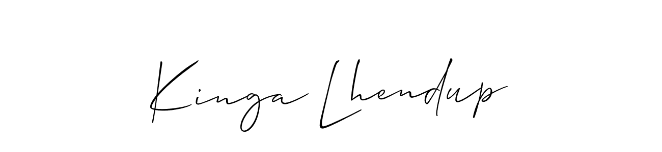 Best and Professional Signature Style for Kinga Lhendup. Allison_Script Best Signature Style Collection. Kinga Lhendup signature style 2 images and pictures png