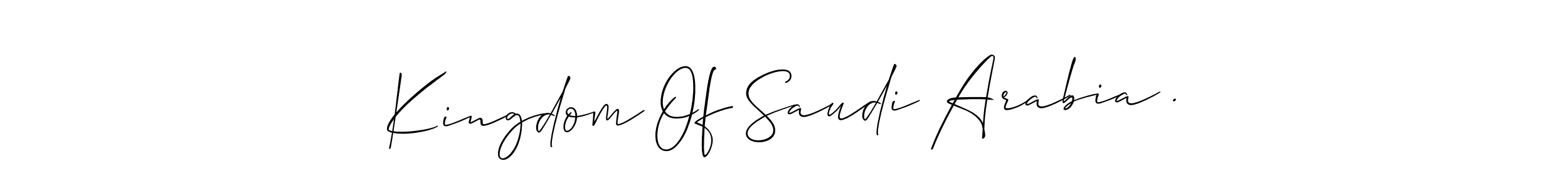 Kingdom Of Saudi Arabia . stylish signature style. Best Handwritten Sign (Allison_Script) for my name. Handwritten Signature Collection Ideas for my name Kingdom Of Saudi Arabia .. Kingdom Of Saudi Arabia . signature style 2 images and pictures png