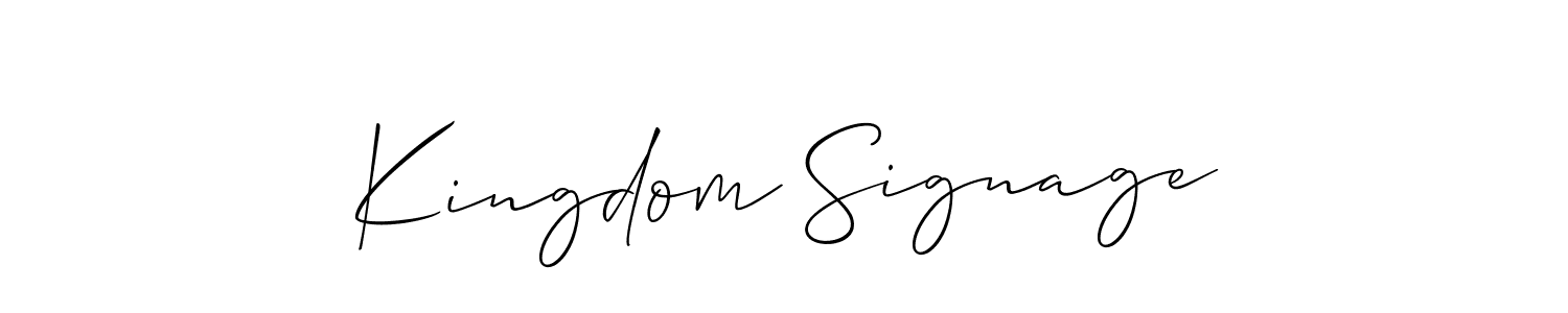 Make a beautiful signature design for name Kingdom Signage. Use this online signature maker to create a handwritten signature for free. Kingdom Signage signature style 2 images and pictures png