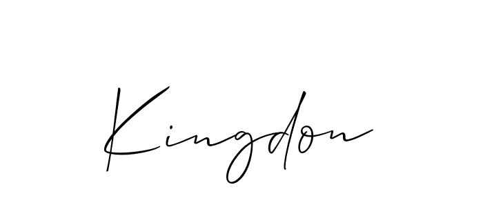 It looks lik you need a new signature style for name Kingdon. Design unique handwritten (Allison_Script) signature with our free signature maker in just a few clicks. Kingdon signature style 2 images and pictures png