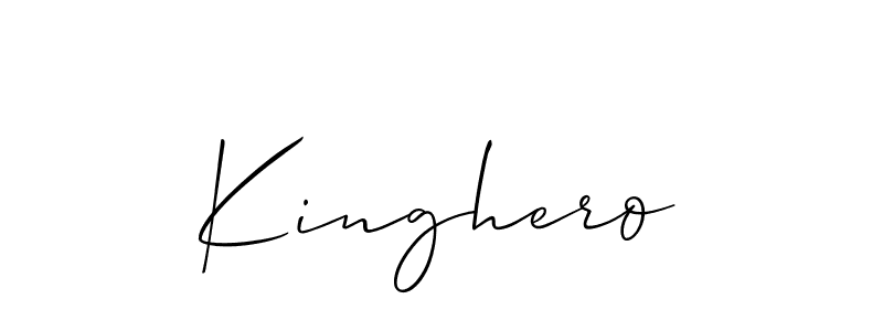 The best way (Allison_Script) to make a short signature is to pick only two or three words in your name. The name Kinghero include a total of six letters. For converting this name. Kinghero signature style 2 images and pictures png