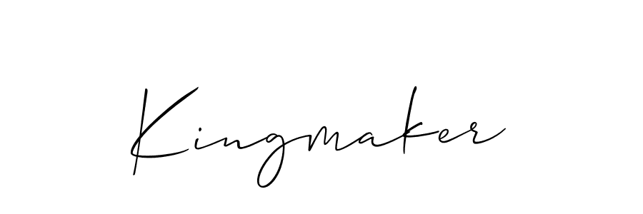 You should practise on your own different ways (Allison_Script) to write your name (Kingmaker) in signature. don't let someone else do it for you. Kingmaker signature style 2 images and pictures png