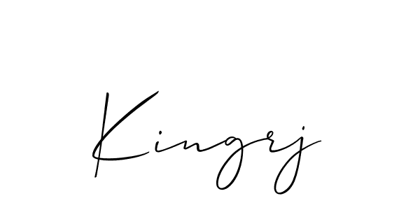 Kingrj stylish signature style. Best Handwritten Sign (Allison_Script) for my name. Handwritten Signature Collection Ideas for my name Kingrj. Kingrj signature style 2 images and pictures png