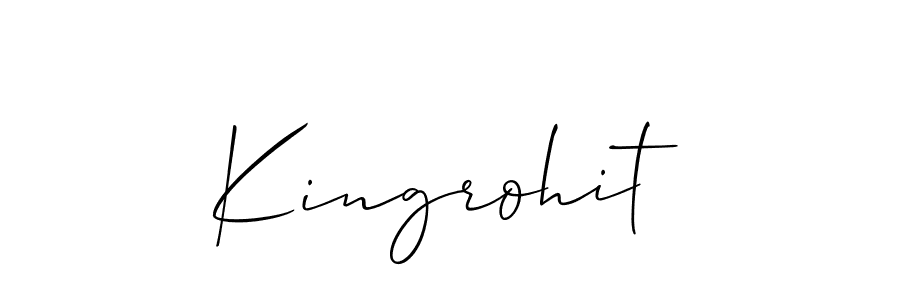 It looks lik you need a new signature style for name Kingrohit. Design unique handwritten (Allison_Script) signature with our free signature maker in just a few clicks. Kingrohit signature style 2 images and pictures png