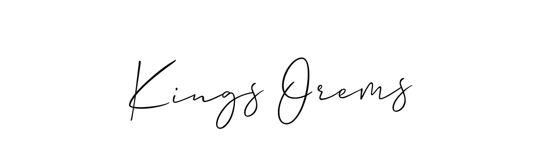 This is the best signature style for the Kings Orems name. Also you like these signature font (Allison_Script). Mix name signature. Kings Orems signature style 2 images and pictures png