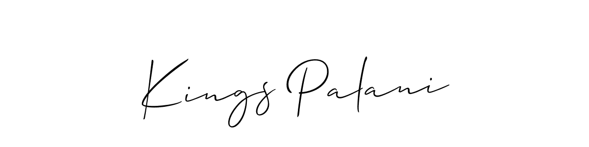 How to make Kings Palani signature? Allison_Script is a professional autograph style. Create handwritten signature for Kings Palani name. Kings Palani signature style 2 images and pictures png