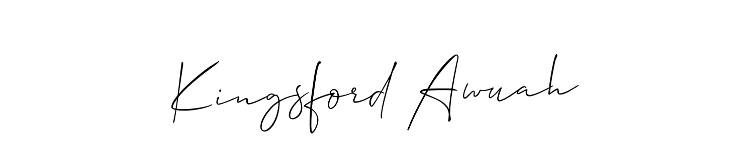 Check out images of Autograph of Kingsford Awuah name. Actor Kingsford Awuah Signature Style. Allison_Script is a professional sign style online. Kingsford Awuah signature style 2 images and pictures png