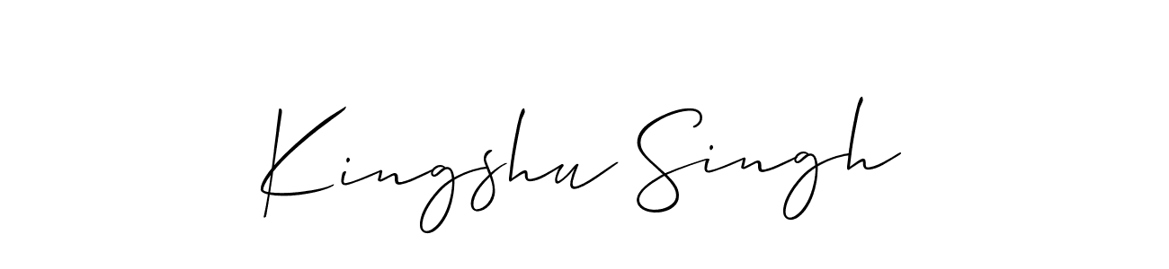 How to Draw Kingshu Singh signature style? Allison_Script is a latest design signature styles for name Kingshu Singh. Kingshu Singh signature style 2 images and pictures png