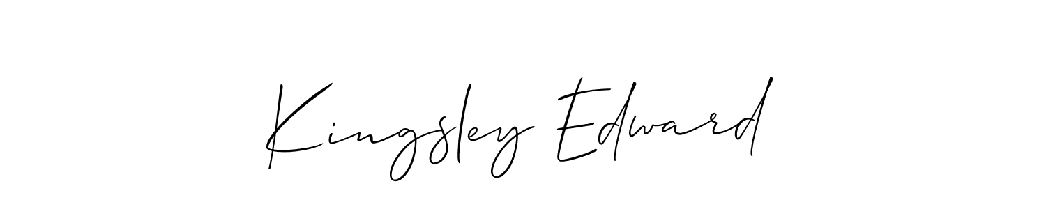 This is the best signature style for the Kingsley Edward name. Also you like these signature font (Allison_Script). Mix name signature. Kingsley Edward signature style 2 images and pictures png
