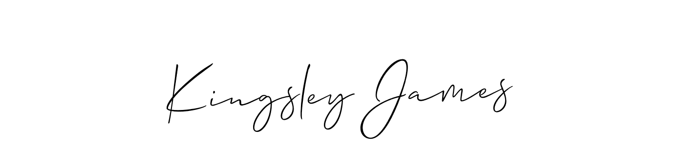 It looks lik you need a new signature style for name Kingsley James. Design unique handwritten (Allison_Script) signature with our free signature maker in just a few clicks. Kingsley James signature style 2 images and pictures png