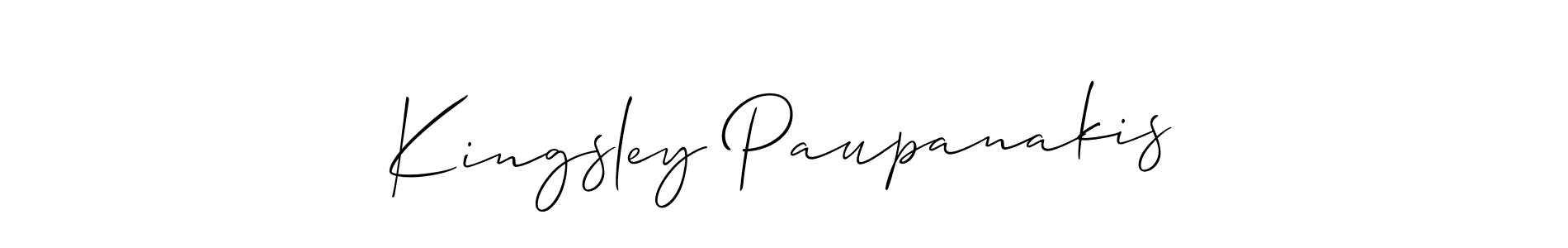 This is the best signature style for the Kingsley Paupanakis name. Also you like these signature font (Allison_Script). Mix name signature. Kingsley Paupanakis signature style 2 images and pictures png