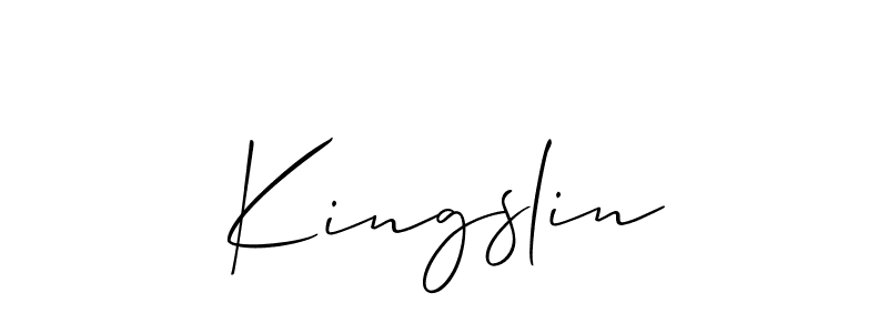 Similarly Allison_Script is the best handwritten signature design. Signature creator online .You can use it as an online autograph creator for name Kingslin. Kingslin signature style 2 images and pictures png