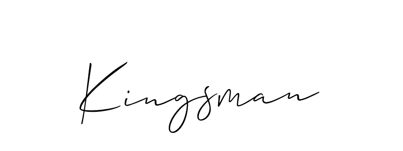 Create a beautiful signature design for name Kingsman. With this signature (Allison_Script) fonts, you can make a handwritten signature for free. Kingsman signature style 2 images and pictures png