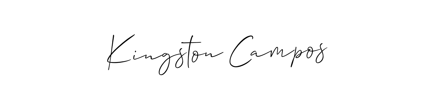 Here are the top 10 professional signature styles for the name Kingston Campos. These are the best autograph styles you can use for your name. Kingston Campos signature style 2 images and pictures png