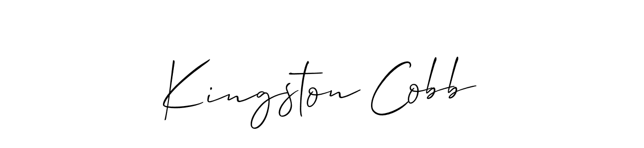 Once you've used our free online signature maker to create your best signature Allison_Script style, it's time to enjoy all of the benefits that Kingston Cobb name signing documents. Kingston Cobb signature style 2 images and pictures png