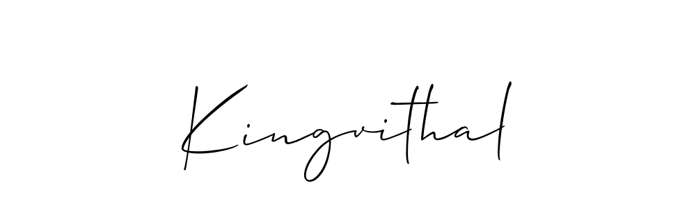 Also we have Kingvithal name is the best signature style. Create professional handwritten signature collection using Allison_Script autograph style. Kingvithal signature style 2 images and pictures png