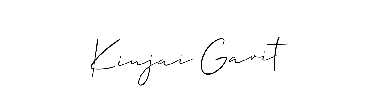 Design your own signature with our free online signature maker. With this signature software, you can create a handwritten (Allison_Script) signature for name Kinjai Gavit. Kinjai Gavit signature style 2 images and pictures png