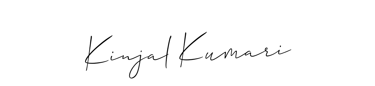 You should practise on your own different ways (Allison_Script) to write your name (Kinjal Kumari) in signature. don't let someone else do it for you. Kinjal Kumari signature style 2 images and pictures png