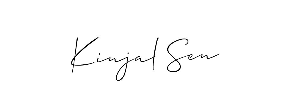 How to Draw Kinjal Sen signature style? Allison_Script is a latest design signature styles for name Kinjal Sen. Kinjal Sen signature style 2 images and pictures png