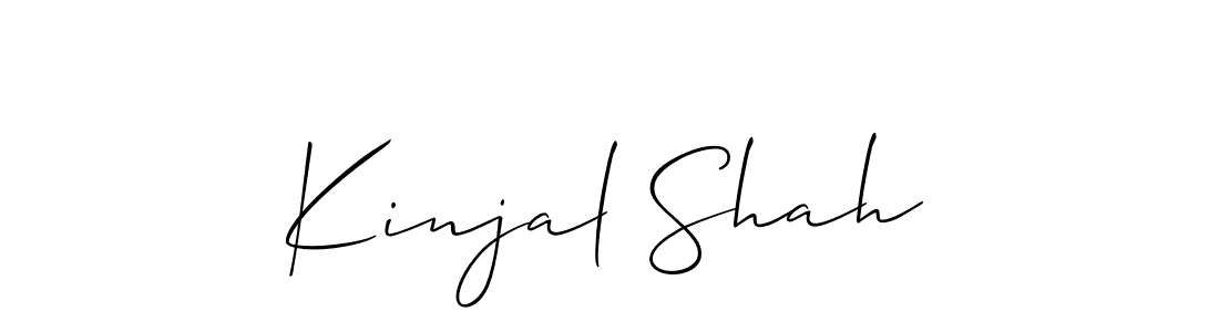 Also You can easily find your signature by using the search form. We will create Kinjal Shah name handwritten signature images for you free of cost using Allison_Script sign style. Kinjal Shah signature style 2 images and pictures png