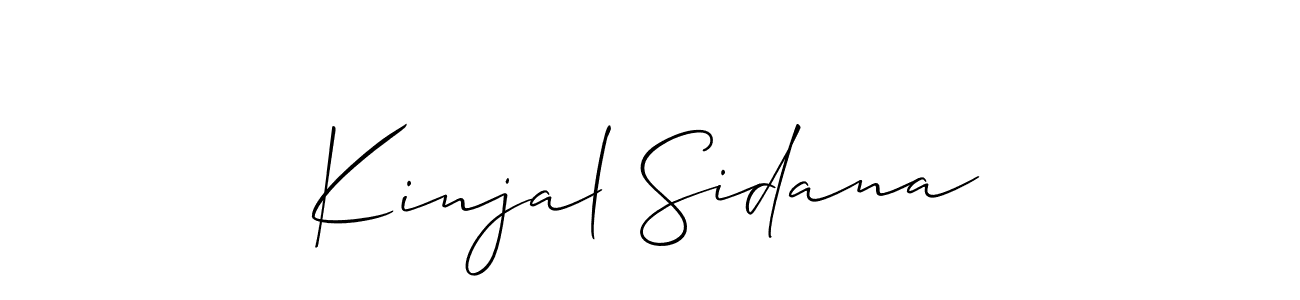 Kinjal Sidana stylish signature style. Best Handwritten Sign (Allison_Script) for my name. Handwritten Signature Collection Ideas for my name Kinjal Sidana. Kinjal Sidana signature style 2 images and pictures png