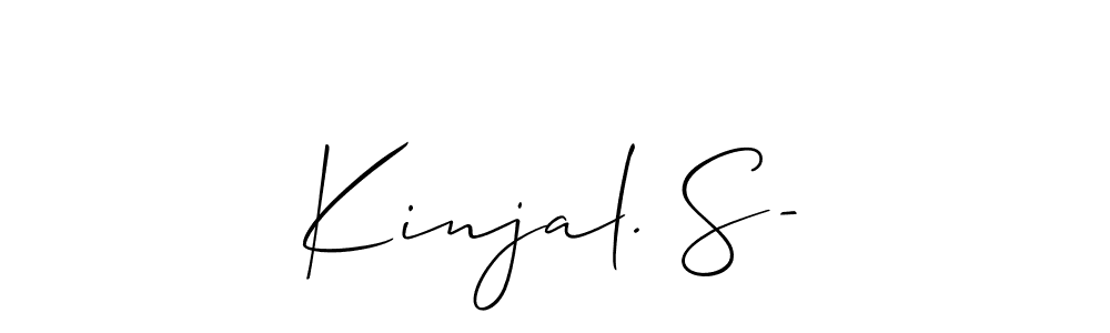 How to Draw Kinjal. S- signature style? Allison_Script is a latest design signature styles for name Kinjal. S-. Kinjal. S- signature style 2 images and pictures png