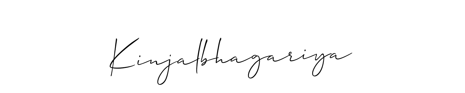 Kinjalbhagariya stylish signature style. Best Handwritten Sign (Allison_Script) for my name. Handwritten Signature Collection Ideas for my name Kinjalbhagariya. Kinjalbhagariya signature style 2 images and pictures png