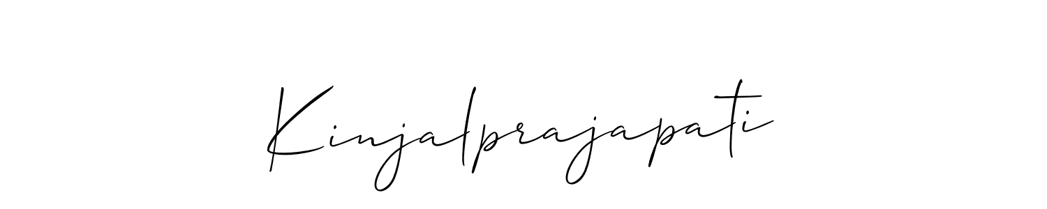 How to Draw Kinjalprajapati signature style? Allison_Script is a latest design signature styles for name Kinjalprajapati. Kinjalprajapati signature style 2 images and pictures png