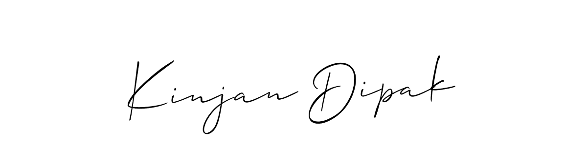 How to make Kinjan Dipak signature? Allison_Script is a professional autograph style. Create handwritten signature for Kinjan Dipak name. Kinjan Dipak signature style 2 images and pictures png