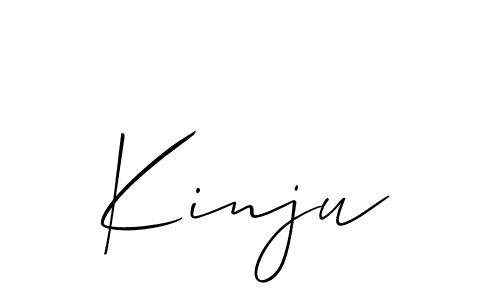 Kinju stylish signature style. Best Handwritten Sign (Allison_Script) for my name. Handwritten Signature Collection Ideas for my name Kinju. Kinju signature style 2 images and pictures png