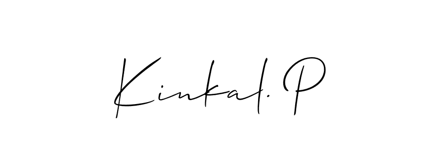 Allison_Script is a professional signature style that is perfect for those who want to add a touch of class to their signature. It is also a great choice for those who want to make their signature more unique. Get Kinkal. P name to fancy signature for free. Kinkal. P signature style 2 images and pictures png