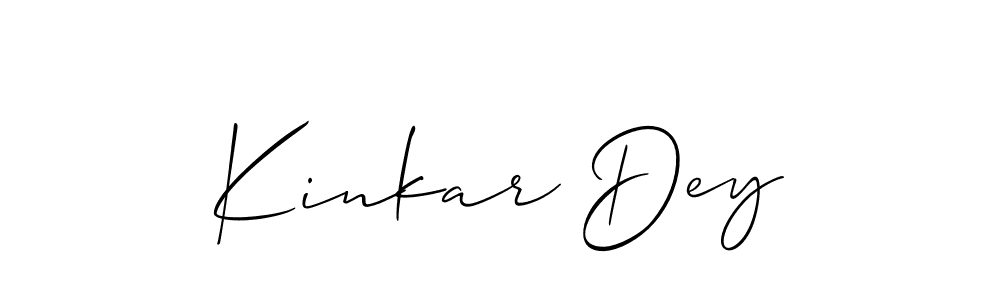 Design your own signature with our free online signature maker. With this signature software, you can create a handwritten (Allison_Script) signature for name Kinkar Dey. Kinkar Dey signature style 2 images and pictures png