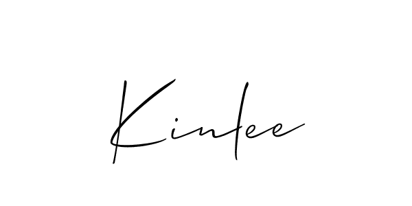 How to make Kinlee name signature. Use Allison_Script style for creating short signs online. This is the latest handwritten sign. Kinlee signature style 2 images and pictures png