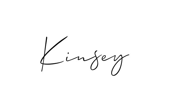 Make a beautiful signature design for name Kinsey. With this signature (Allison_Script) style, you can create a handwritten signature for free. Kinsey signature style 2 images and pictures png