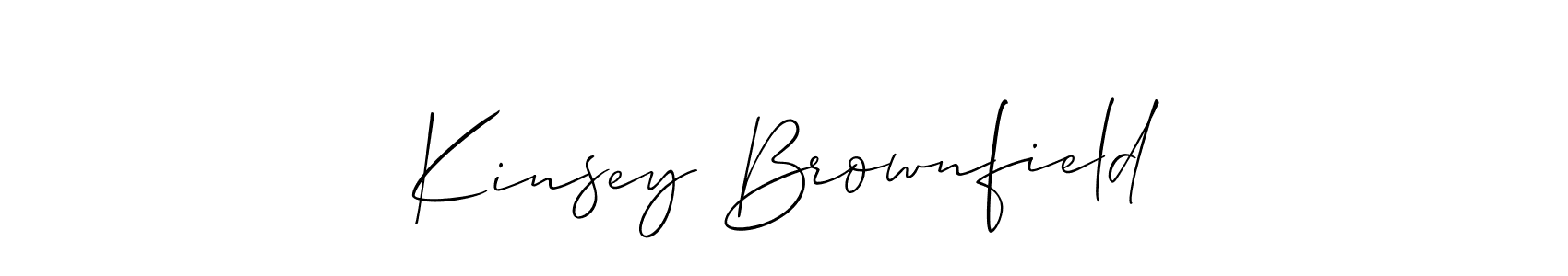 Also You can easily find your signature by using the search form. We will create Kinsey Brownfield name handwritten signature images for you free of cost using Allison_Script sign style. Kinsey Brownfield signature style 2 images and pictures png