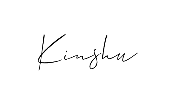 How to make Kinshu signature? Allison_Script is a professional autograph style. Create handwritten signature for Kinshu name. Kinshu signature style 2 images and pictures png