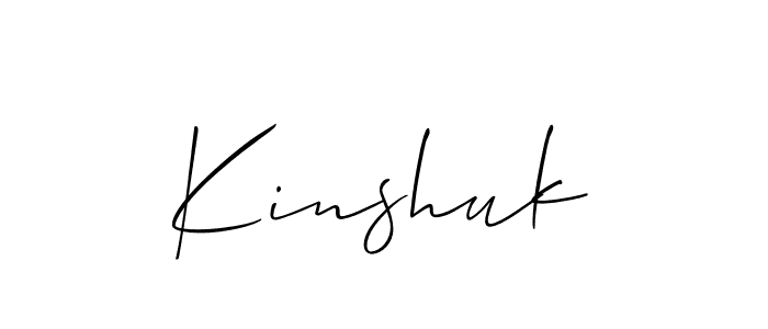 How to make Kinshuk signature? Allison_Script is a professional autograph style. Create handwritten signature for Kinshuk name. Kinshuk signature style 2 images and pictures png