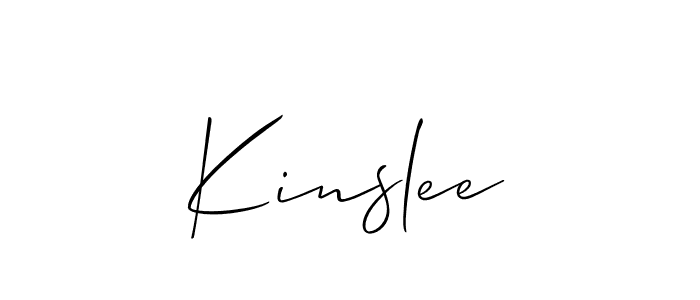 Make a beautiful signature design for name Kinslee. Use this online signature maker to create a handwritten signature for free. Kinslee signature style 2 images and pictures png