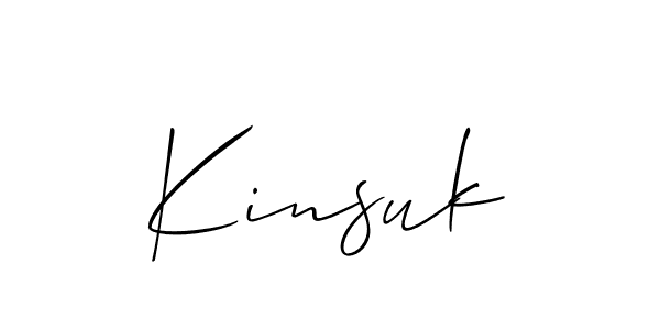 Allison_Script is a professional signature style that is perfect for those who want to add a touch of class to their signature. It is also a great choice for those who want to make their signature more unique. Get Kinsuk name to fancy signature for free. Kinsuk signature style 2 images and pictures png