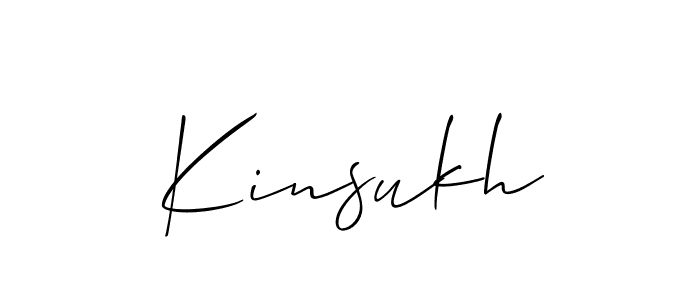 Kinsukh stylish signature style. Best Handwritten Sign (Allison_Script) for my name. Handwritten Signature Collection Ideas for my name Kinsukh. Kinsukh signature style 2 images and pictures png