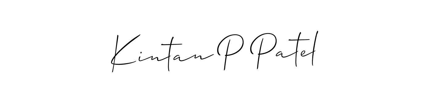 Also we have Kintan P Patel name is the best signature style. Create professional handwritten signature collection using Allison_Script autograph style. Kintan P Patel signature style 2 images and pictures png